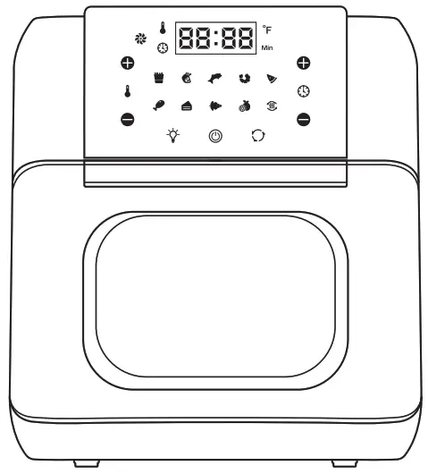 Innsky IS AF001 10 6 Quart Air Fryer Oven