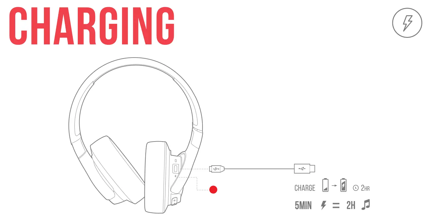 JBL TUNE 700BT Charging