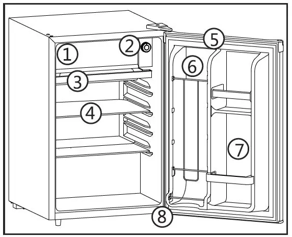 FRIGIDAIRE EFR285 Stainless Steel Door Refrigerator-fig1