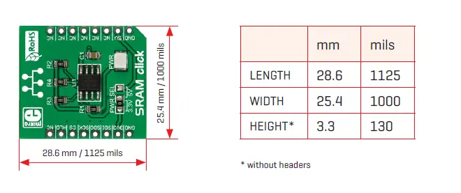 MIKROE 23LC1024 SRAM Click Board fig 6