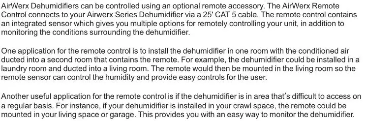 base aire AirWerx - Remote Control Instructions 1