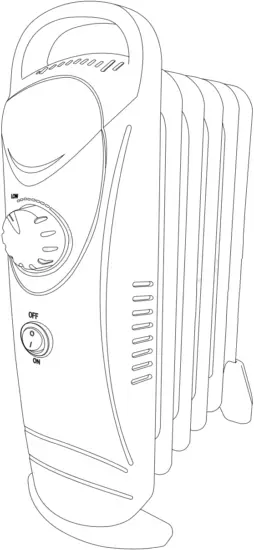 VonHaus 2500106 800W White Mini Oil Filled Radiator