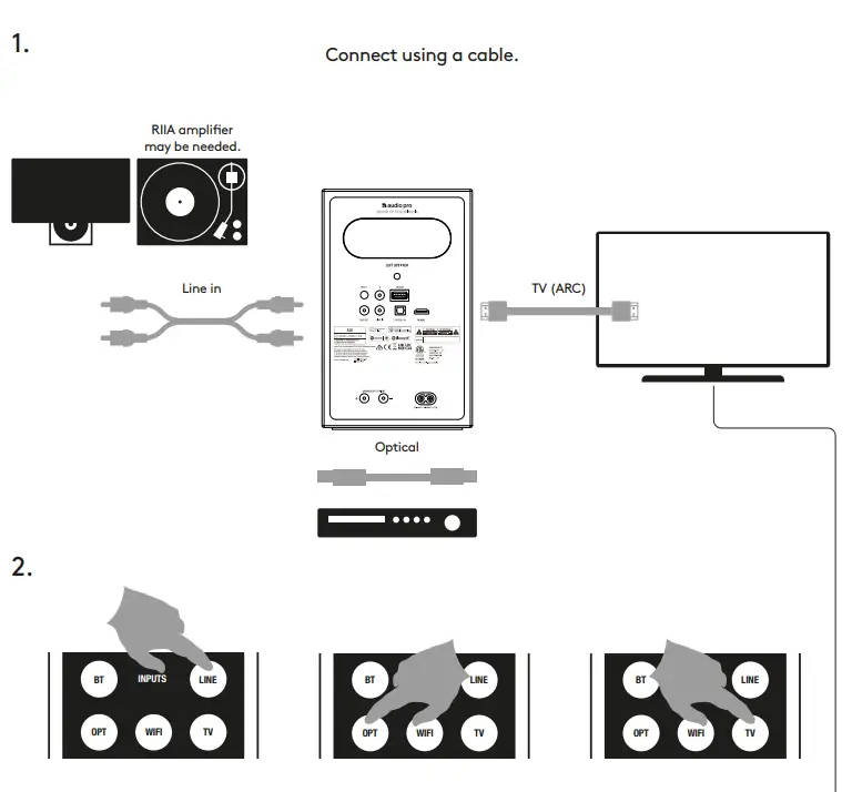 audio pro A28 Portable Speaker - cable