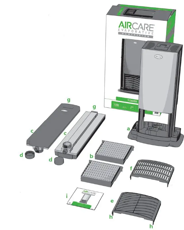 AIRCARE D46720 Tower Evaporative Humidifier-FIG1