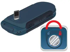 FIG 8 Use the battery cover removal tool