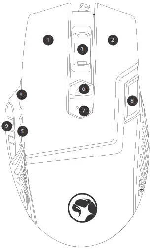 MARVO M355+G1 7200DPI Gaming Mouse Combo - Fig 1