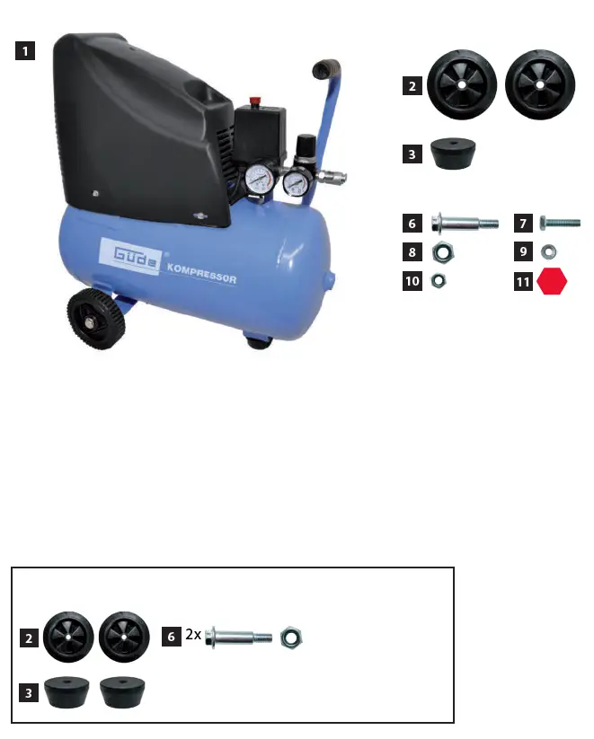 Gude 50111 Oil-Free Compressor-fig1