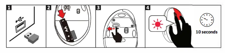 perixx PERIMICE-719 Wireless Ergonomic Vertical Mouse fig 2