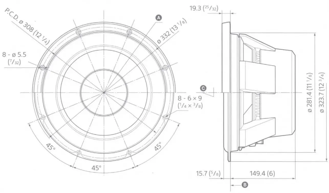 SONY XS-W124ES Subwoofer 1