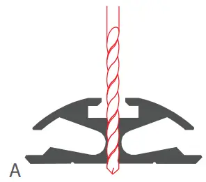 KLUS JAZ mounting- cross-section