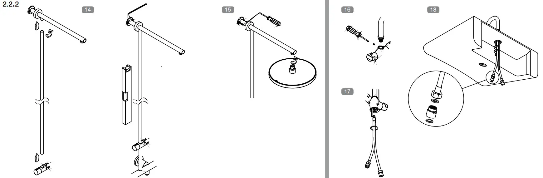 saPHO UN57168 Thermostatic Exposed Mixe - Figure 1