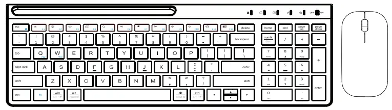 Shenzhen Hangshi Technology HW306-2 Wireless Keyboard and Mouse Combo