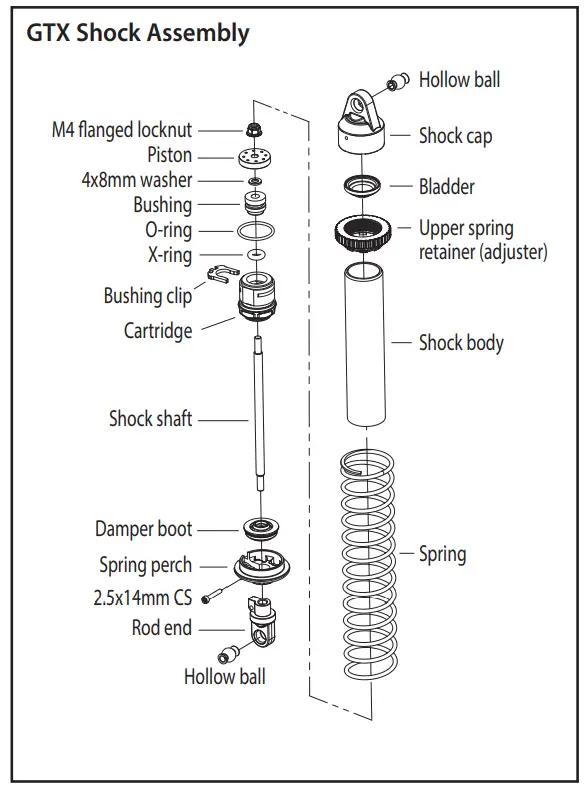 TRAXXAS KC2957-R02 WideMAXX Suspension Kit - GTX Shock Assembly