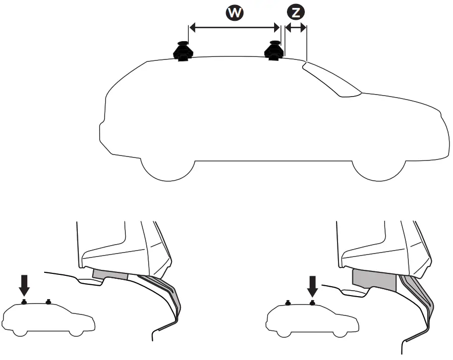 THULE 145273 Toyota 80 Series Harrier Roof Carrier Mounting Kit - fig4