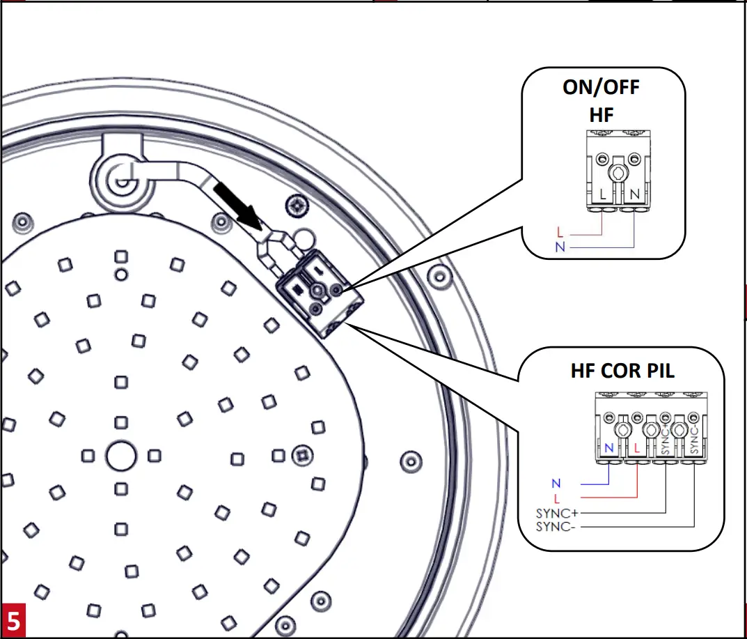 891300 Omegaled 2108lm HF PRE BL 4000K Installation illustration
