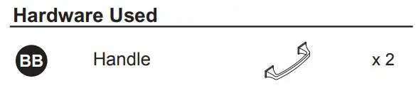 Style SELECTIONS 1678VA-37-292-934 Gray Single Sink Bathroom Vanity Instruction Manual - One set of handles