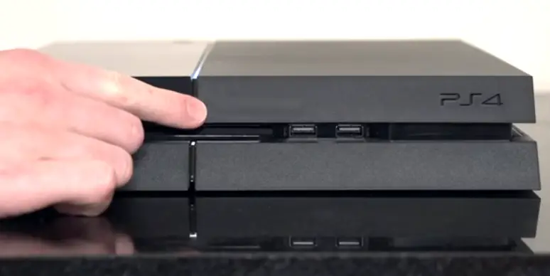 Turn on the PS4 and voila