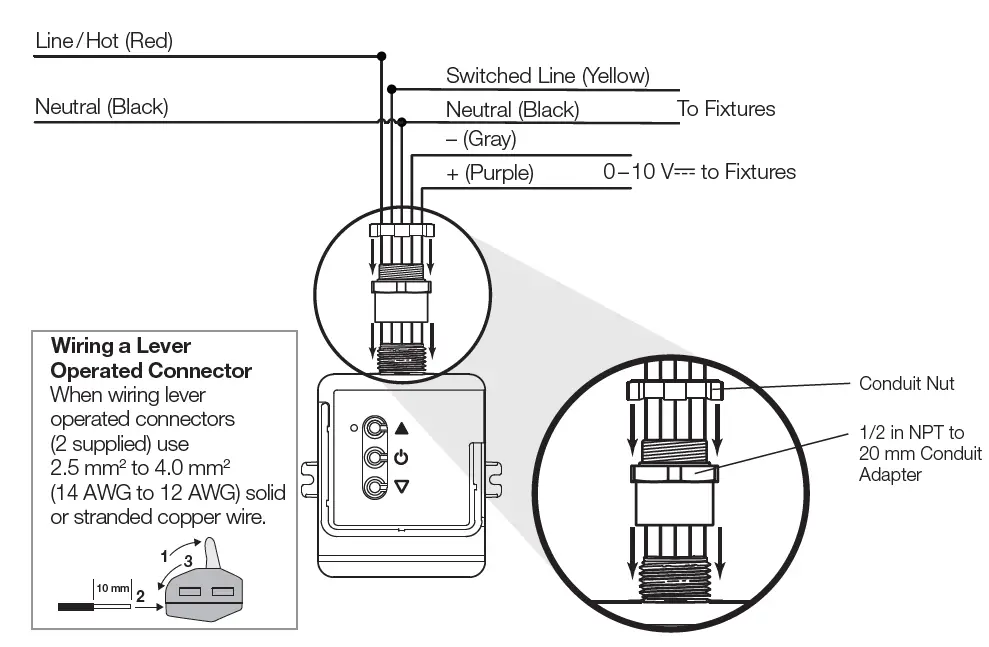 LUTRON RMJS8T-DV-B PowPak dimming module with 0-10 V control fig 6