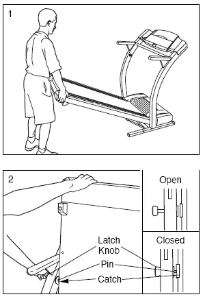 HOW TO FOLD THE TREADMILL FOR STORAGE