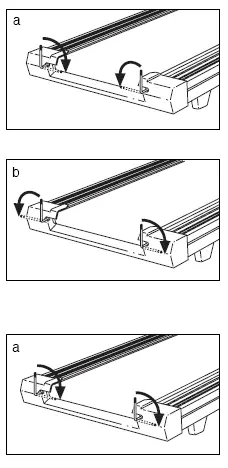 The walking belt is off-center