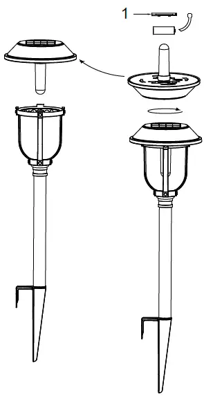 HAMPTON BAY SPP250112PK4 Solar Bronze and Warm Wood LED Path Light-3