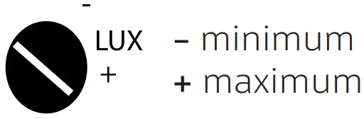 Light sensitivity setting