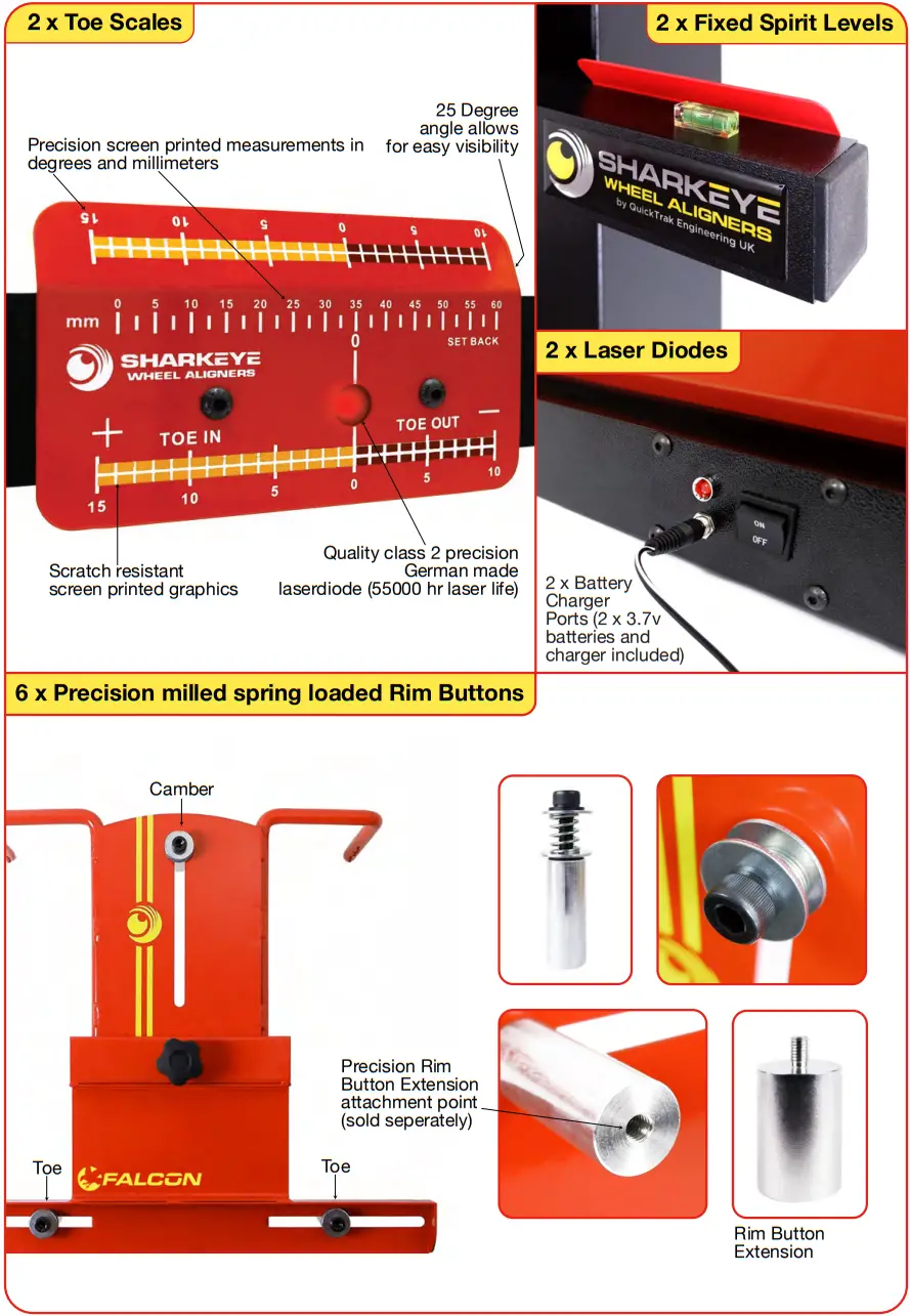 SHARKEYE HU2WLA Husky 2 Wheel Laser Aligner - FIGURE 2