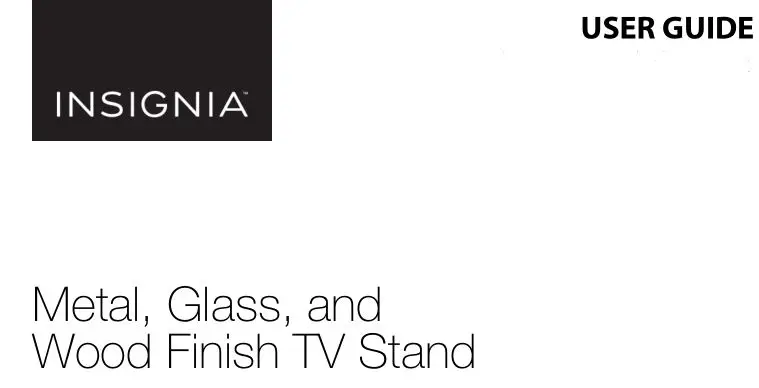 Insignia NS-HWMG1754G Metal, Glass and Wood Finish TV Stand User Manual