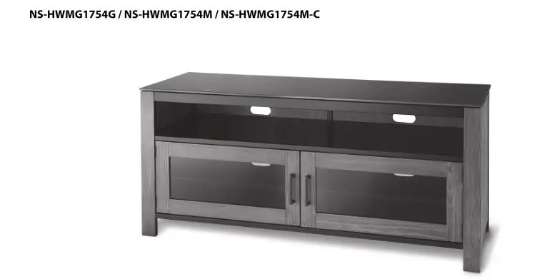 Insignia NS-HWMG1754G Metal, Glass and Wood Finish TV Stand