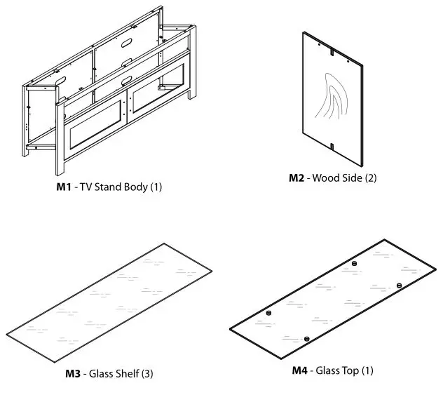 Insignia NS-HWMG1754G TV Stand - PARTS