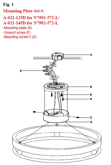 American-lighting-association-Grande-Illusion-Inch-1-Light-Coal-with-Polished-Nickel-LED-Semi-Flush-Mount-fig-1
