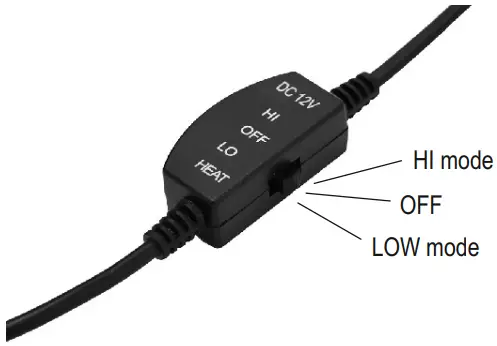 COMPASS BLACK MAGIC Car Seat Heating Cover - control panel