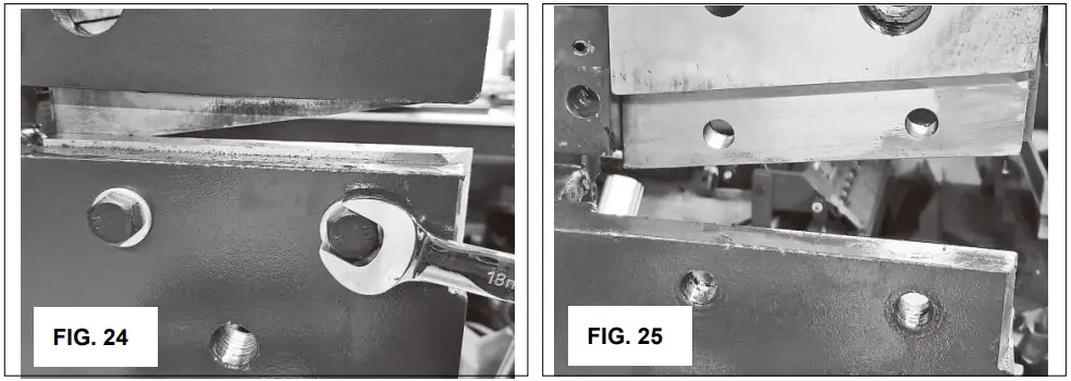 MAIN MOVING BLADE TO THE BLADE FRAME.