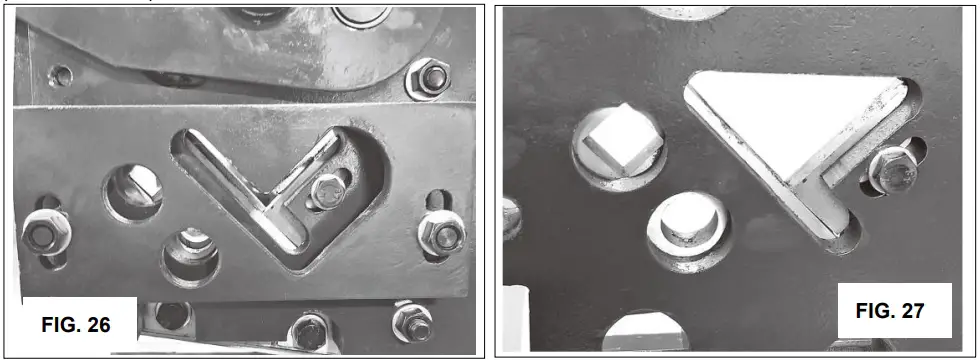 ROUND, SQUARE AND ANGLE SHEAR BLADES Removal