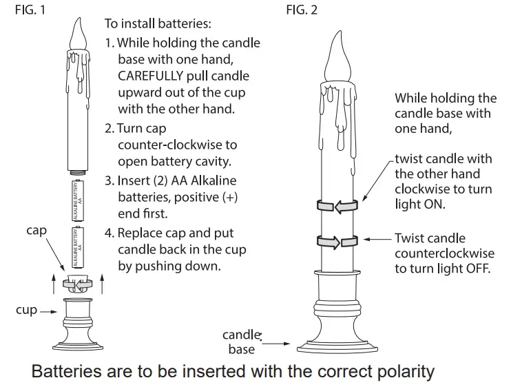 GE Lighting 78246LO StayBright LED Flickering Window Candle 6 pack - fig 1
