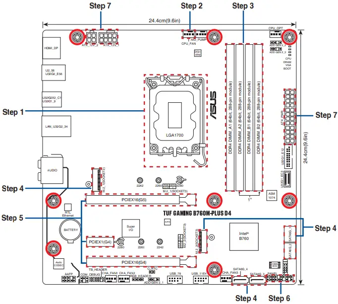 ASUS TUF GAMING B760M-PLUS D4 Motherboard 03