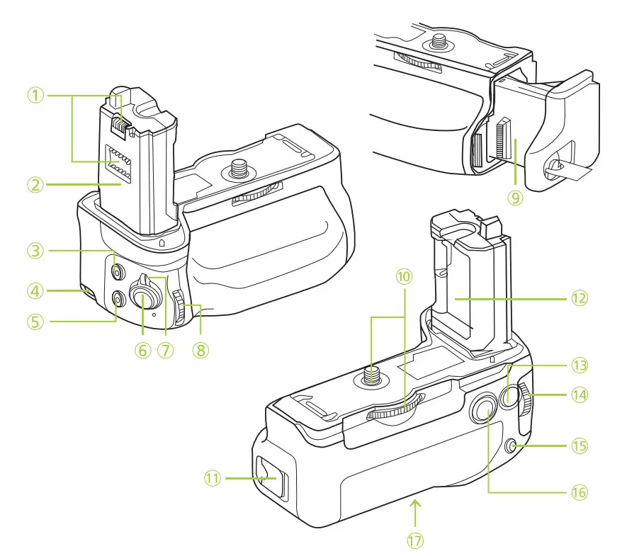 GREEN EXTREME Professional Power Battery Grip - overview