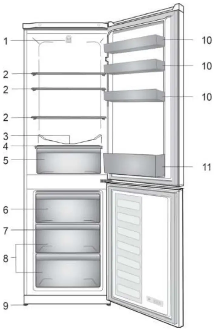 beko RCSA270K30WN Refrigerator Freezer Type I - fig