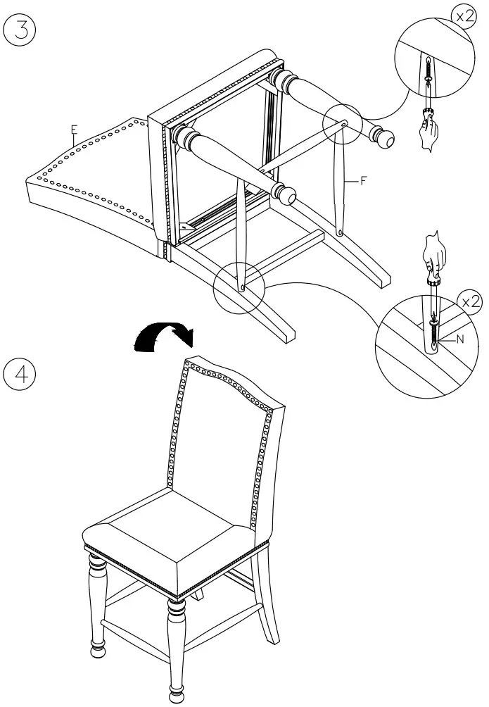 ASHLEY D733 124 Lettner Counter Height Bar Stool - Mounting 1