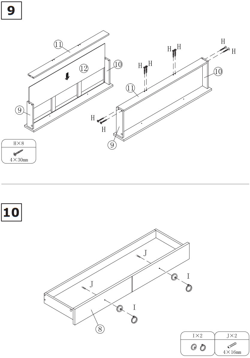 COSTWAY HW65911BN 2 Tier Accent Table - fig 5