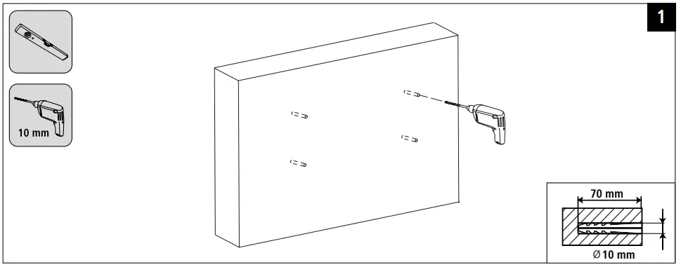 hama 00108714 19 inch To 46 inch Fixed Flat TV Bracket - FIG 2