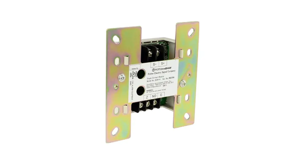 Potter Scm-4 Single Contact Module Instruction Manual