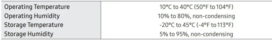 SAMSUNG 8 Series Crystal UHD 4K Smart TV User Manual - Environmental Considerations