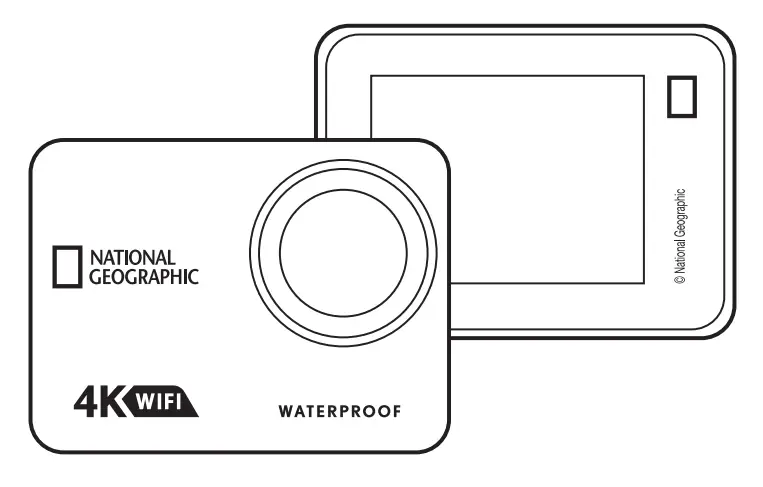 NATIONAL GEOGRAPHIC 80-83003 4K WiFi Waterproof Action Camera -