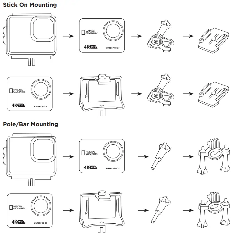 NATIONAL GEOGRAPHIC 80-83003 4K WiFi Waterproof Action Camera - Fig 19