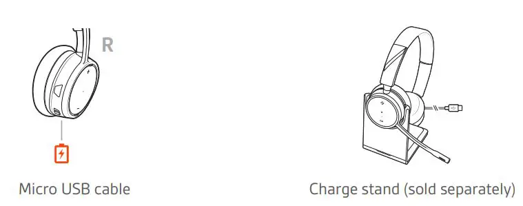 poly Voyager 4200 UC Series Bluetooth Office Headset User Guide - Charge