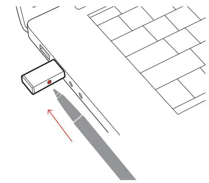 poly Voyager 4200 UC Series Bluetooth Office Headset User Guide - Put your Bluetooth USB adapter into pair mode by pressing and holding the recessed pair button