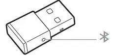 poly Voyager 4200 UC Series Bluetooth Office Headset User Guide - USB Bluetooth adapter
