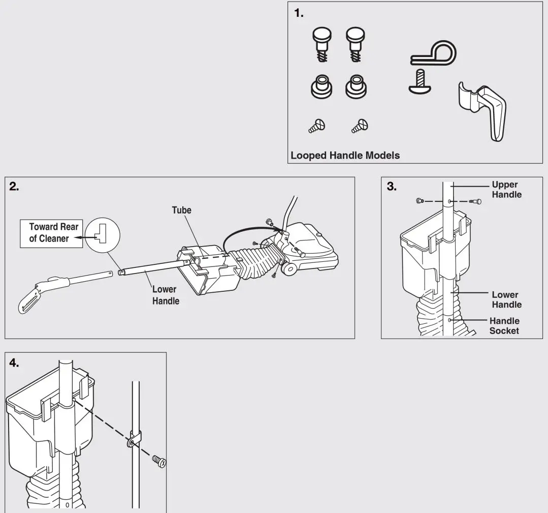 Powr-Flite PF712DC Commercial Upright Vacuum CLeaner User Manual - How to Assemble the Unit