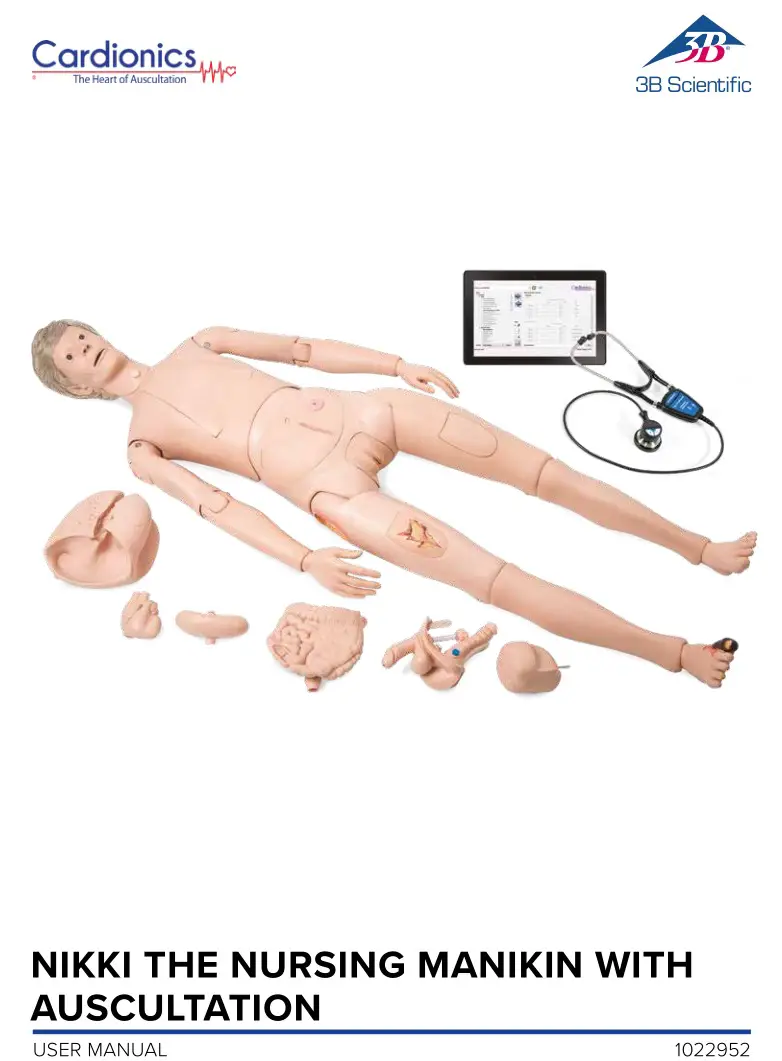 3B Nikki The Nursing Manikin With Auscultation User Manual